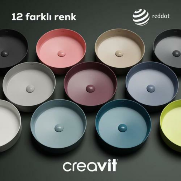 Creavit LOOP Masa Üstü Çanak Lavabo Beyaz 45cm