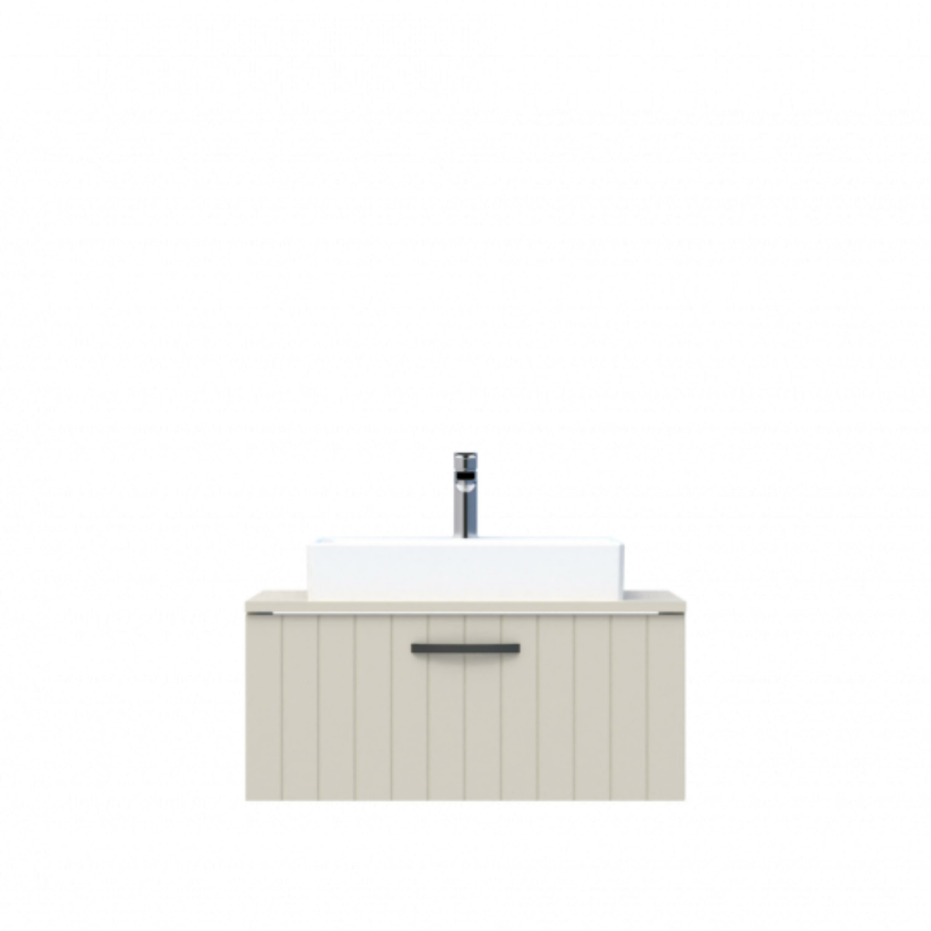 D10 Next Lavabo Dolabı Tezgah Üstü 1 Çekmeceli 80 cm Dafne Lake