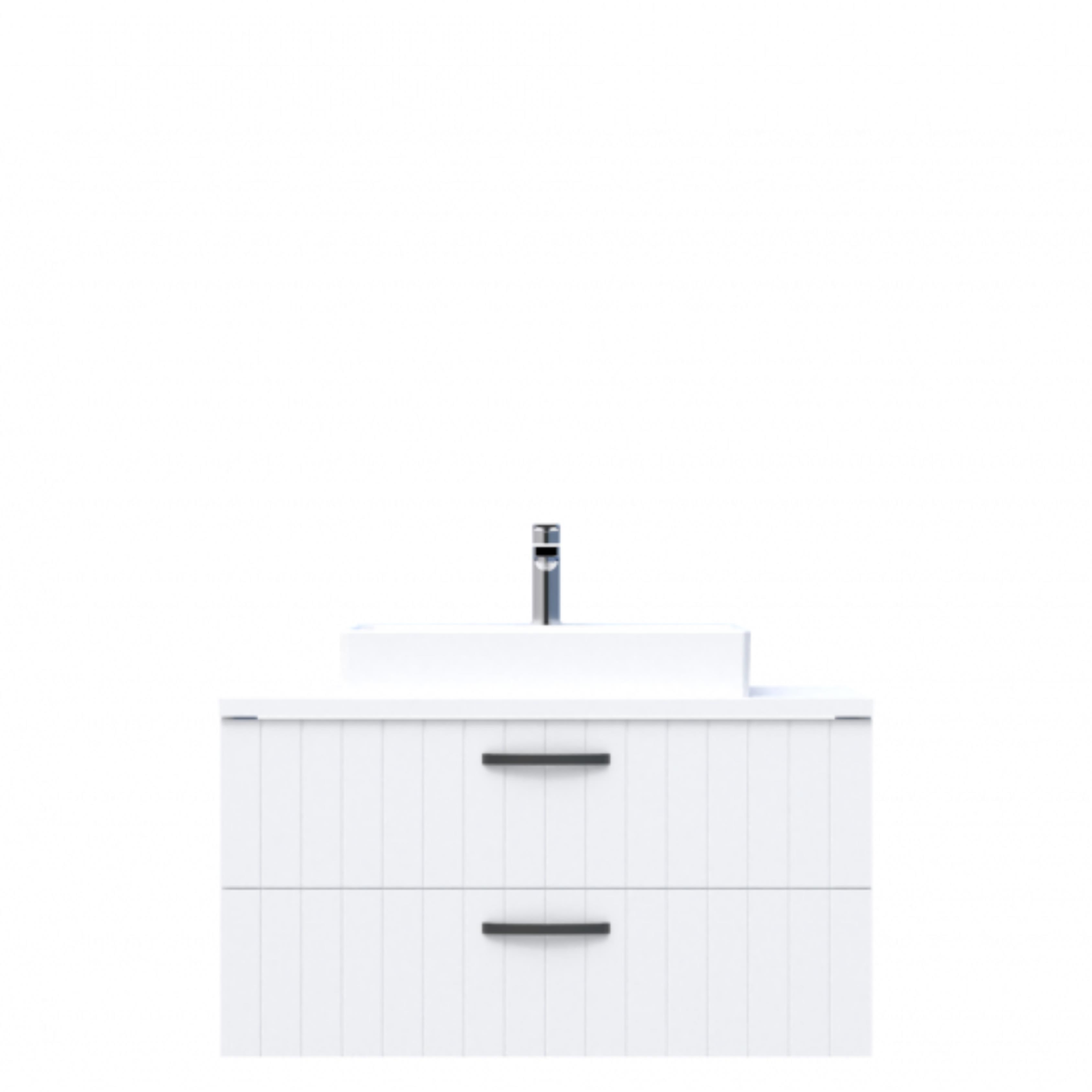 D10 Next Lavabo Dolabı Tezgah Üstü 2 Çekmeceli 100 cm Beyaz Lake