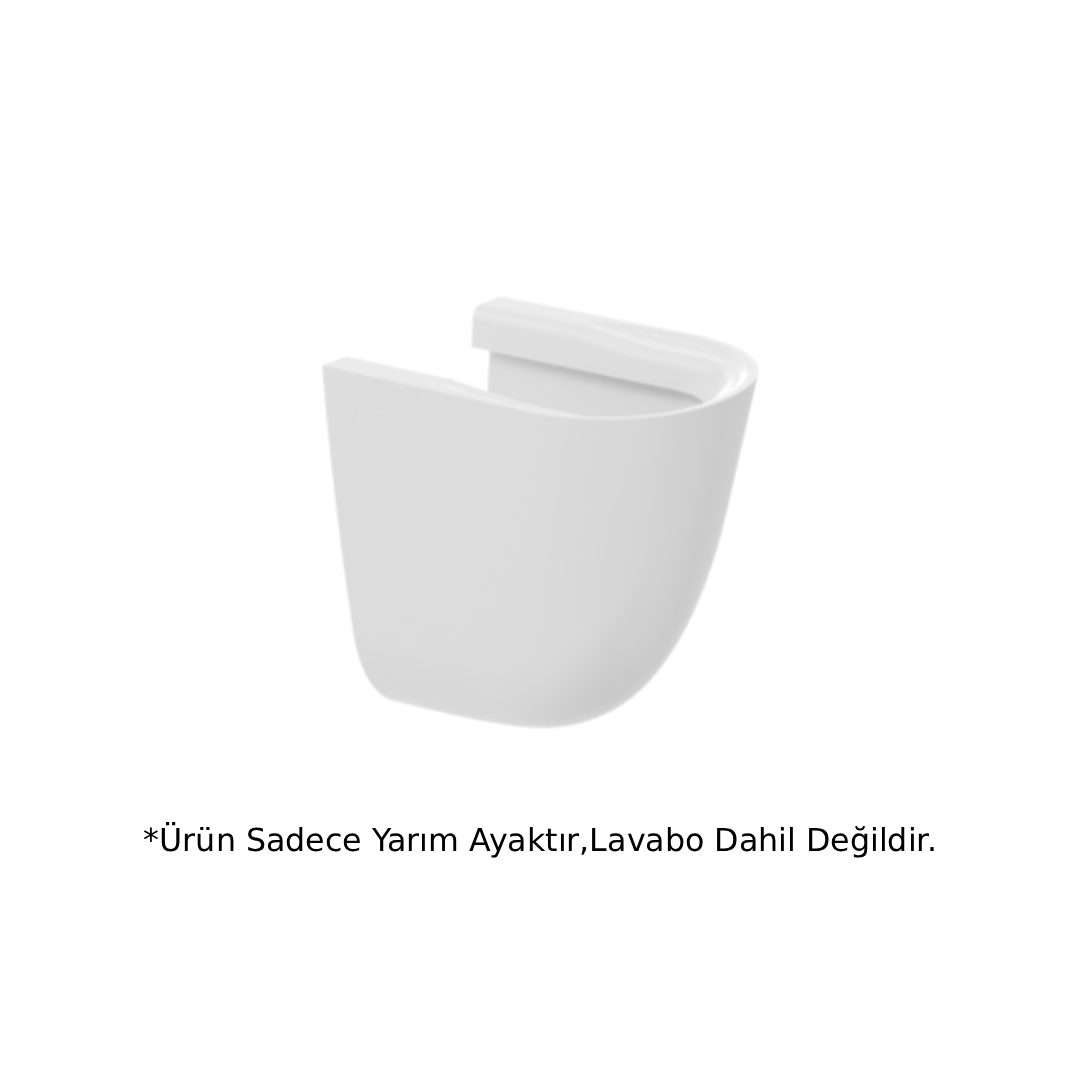 Creavit Sedef Lavabo Kısa Yarım Ayak Beyaz - SD270-00CB00E-0000