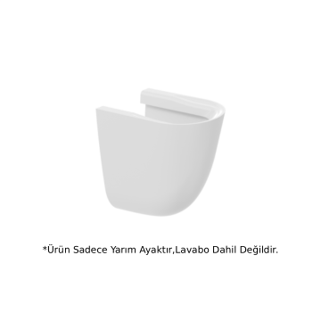 Creavit Sedef Lavabo Kısa Yarım Ayak Beyaz - SD270-00CB00E-0000