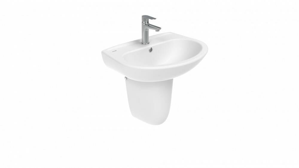 Creavit Sedef Yarım Ayak Lavabo Beyaz