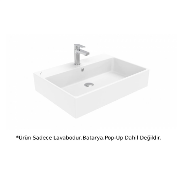 Creavit NX270 Next Tezgah Üstü Kare Lavabo Beyaz 70cm