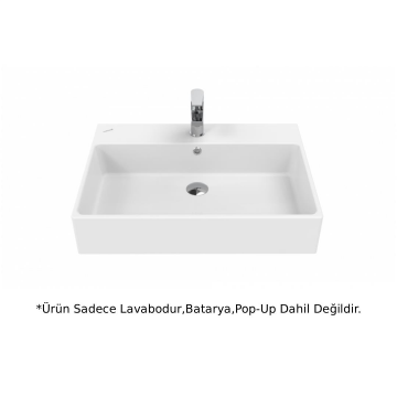 Creavit NX270 Next Tezgah Üstü Kare Lavabo Beyaz 70cm