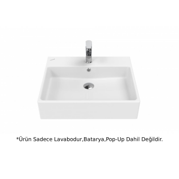 Creavit NX260 Next Tezgah Üstü Kare Lavabo Beyaz 60cm