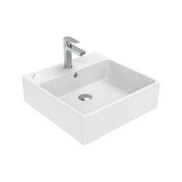 Creavit Next Tezgah Üstü Kare Lavabo Beyaz 50x50cm