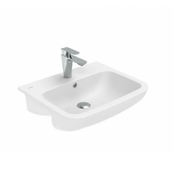Creavit Ness Yarım Tezgah Lavabo Beyaz 55cm