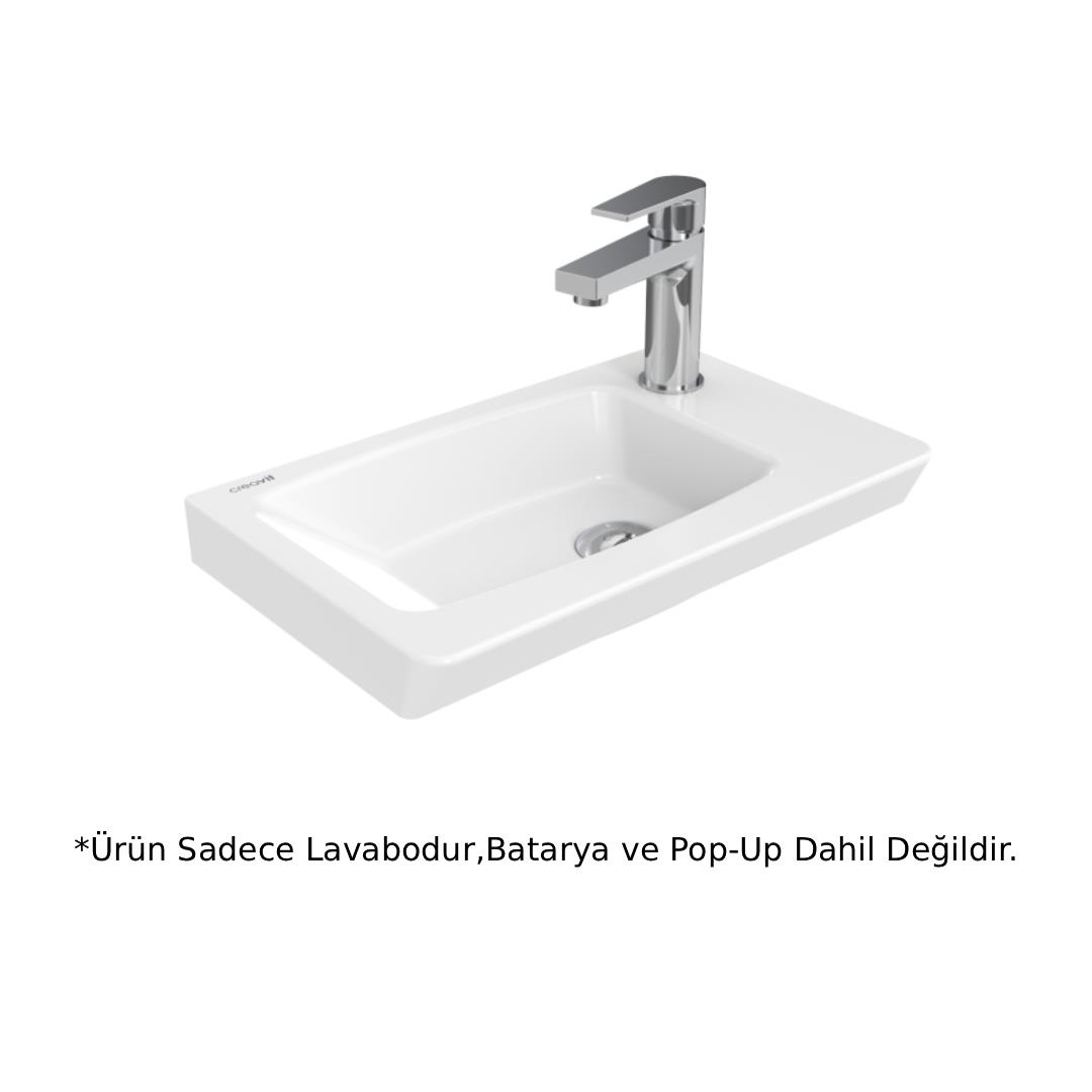 Creavit MY045 Memory Etajerli Lavabo Beyaz 45cm