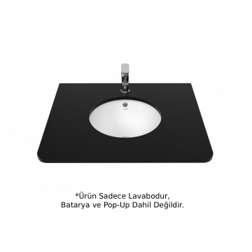 Creavit MA037 Mare Tezgah Altı Lavabo Beyaz 38cm