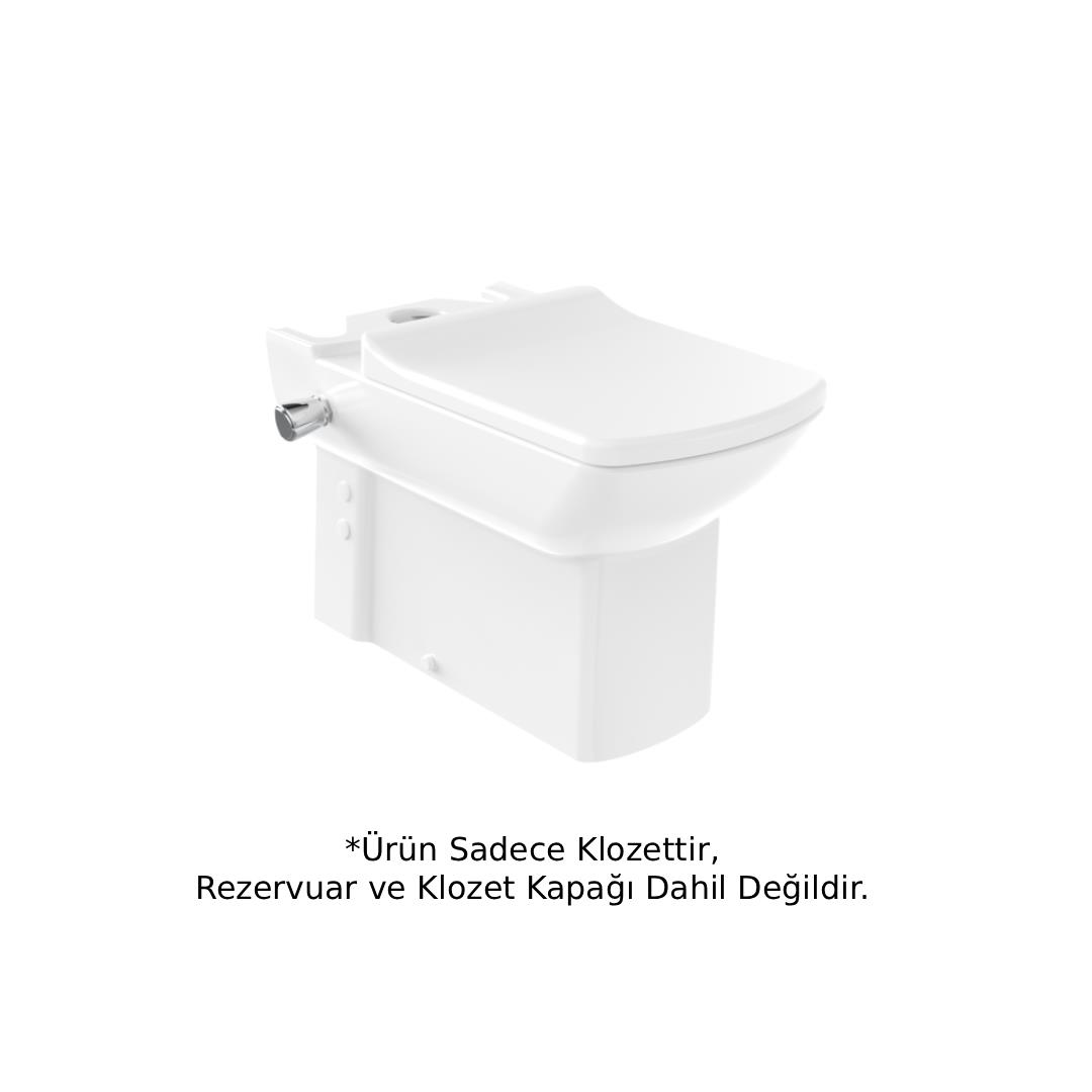 Creavit LR360 Lara Duvara Dayalı Klozet Entegre Taharet Musluklu (Soğuk) Beyaz