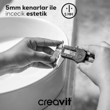 Creavit LP146 LOOP Masa Üstü Çanak Lavabo Beyaz 45cm
