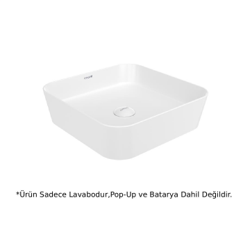 Creavit LP040 LOOP Masa Üstü İnce Lavabo Beyaz 40cm