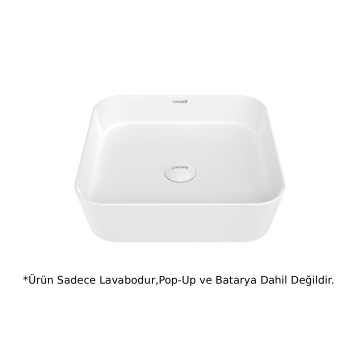 Creavit LP040 LOOP Masa Üstü İnce Lavabo Beyaz 40cm