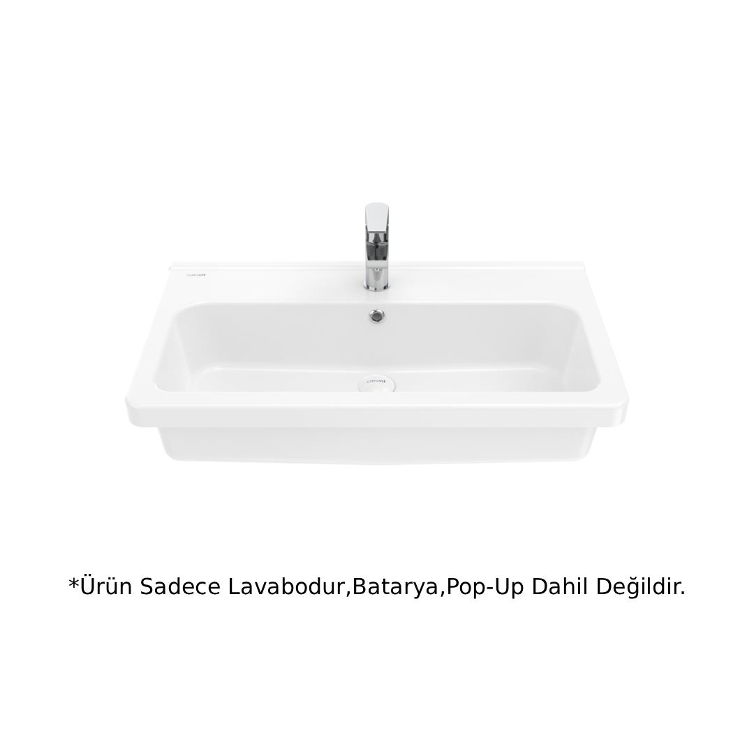 Creavit IP080 İpek Etajerli Lavabo Beyaz 80 cm