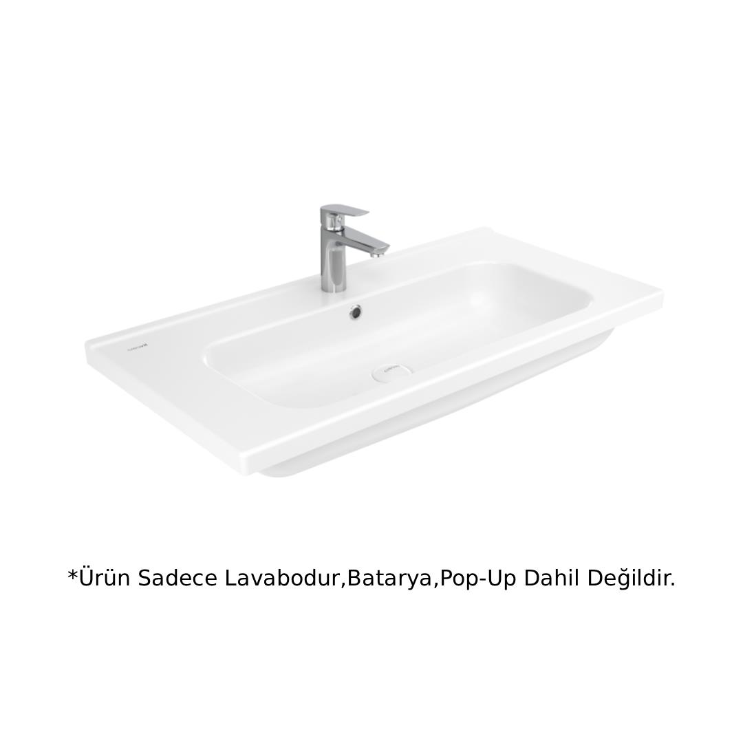 Creavit ID090 İdeal Etajerli Lavabo Beyaz 90 cm