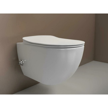 Creavit Rim-Off Asma Klozet Entegre Taharet Musluklu (Sıcak+Soğuk)