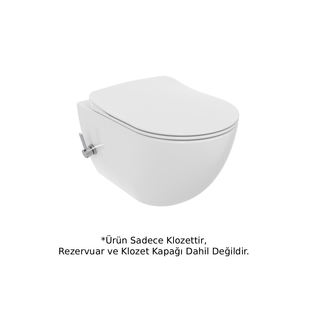 Creavit FE322 Rim-Off Asma Klozet Entegre Taharet Musluklu (Sıcak+Soğuk)