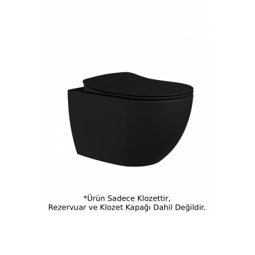Creavit FE322 Rim-Off Asma Klozet Siyah Mat
