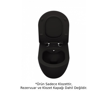 Creavit FE322 Rim-Off Asma Klozet Siyah Mat
