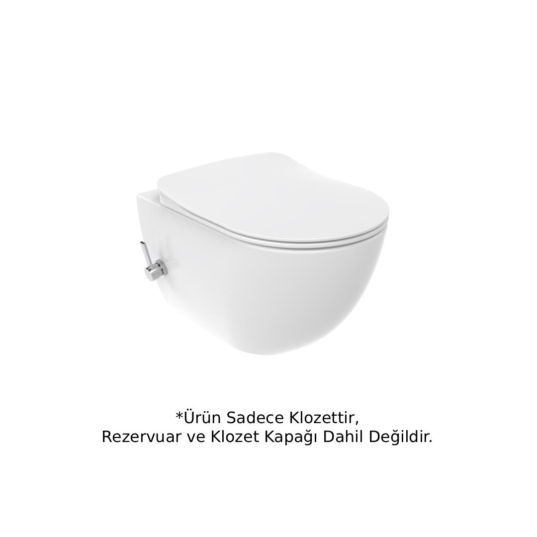Creavit FE320 Free Asma Klozet Entegre Taharet Musluklu (Sıcak+Soğuk) Beyaz