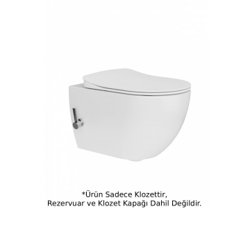 Creavit FE320 Free Asma Klozet Entegre Taharet Musluklu (Soğuk) Beyaz
