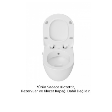 Creavit FE320 Free Asma Klozet Entegre Taharet Musluklu (Soğuk) Beyaz