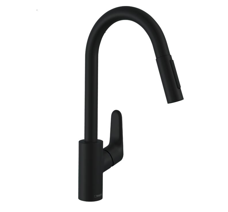 Hansgrohe Focus M41 Mutfak Bataryası Satin Siyah - 31815670