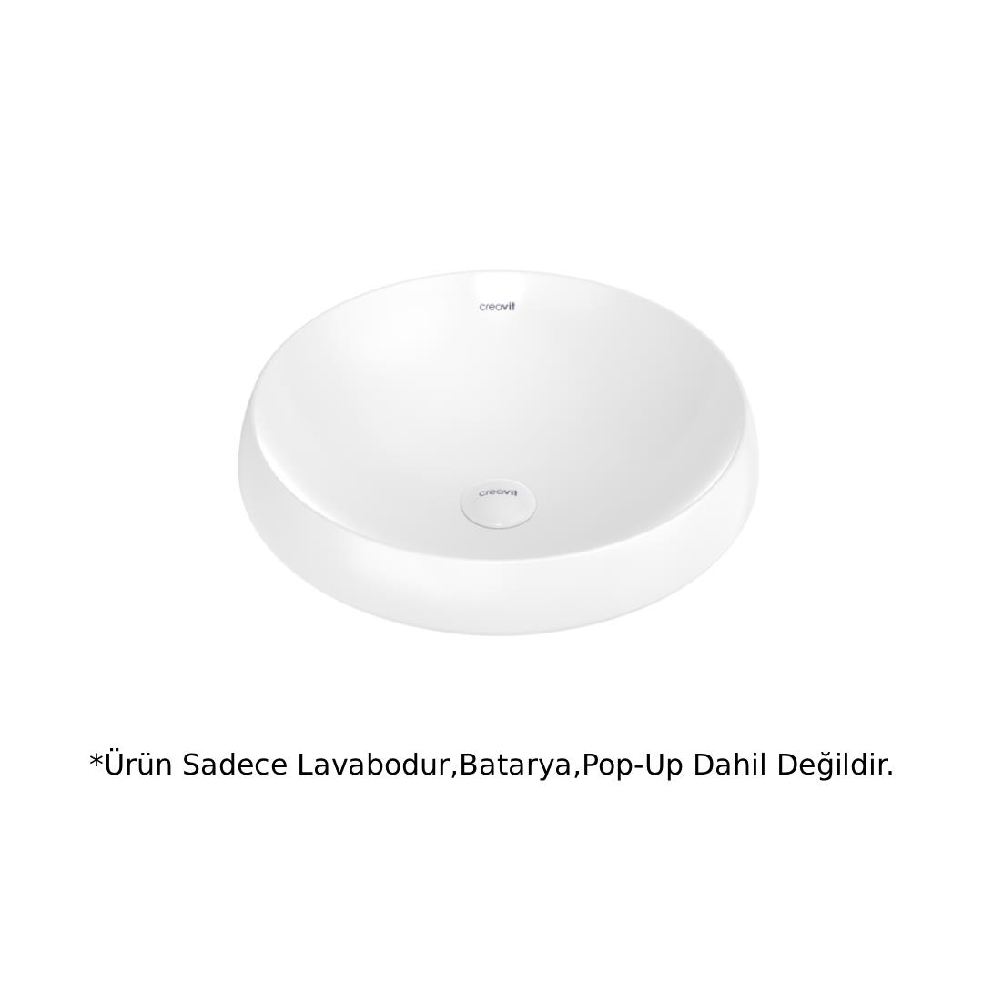 Creavit DE045 Deep Tezgah Üstü Lavabo Beyaz 45cm