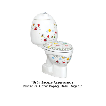 Creavit CK400 Dekorlu Çocuk Rezervuar Beyaz