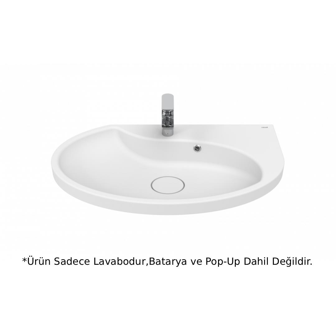 Creavit AP080 Aqua Pura Tezgah Üstü Lavabo 80 cm - Beyaz