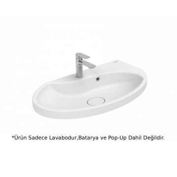 Creavit AP080 Aqua Pura Tezgah Üstü Lavabo 80 cm - Beyaz