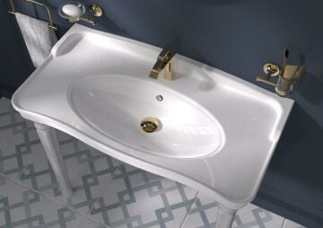 Creavit Antik Etajerli Lavabo Beyaz 100cm