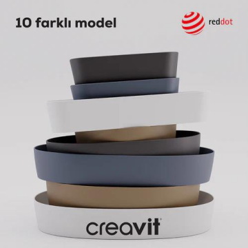 Creavit Loop Yuvarlak Çanak Lavabo Mat Siyah 45 Cm