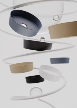 Creavit LP145 LOOP Masa Üstü Çanak Lavabo Mat Siyah 45cm