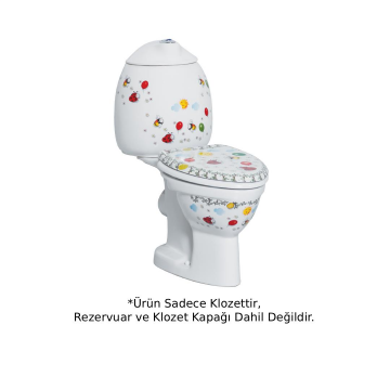 Creavit CK310 Dekorlu Çocuk Arkadan Çıkışlı Klozet