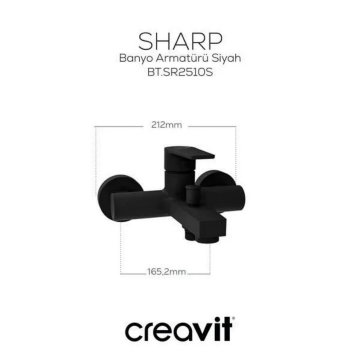 Creavit BT.SR2510S Sharp Banyo Bataryası - Siyah