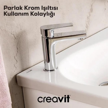 Creavit SR1500 Sharp Lavabo Bataryası - Krom