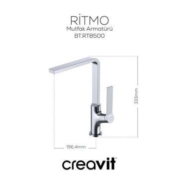 Creavit RT8500 Ondeo Mutfak Bataryası - Krom