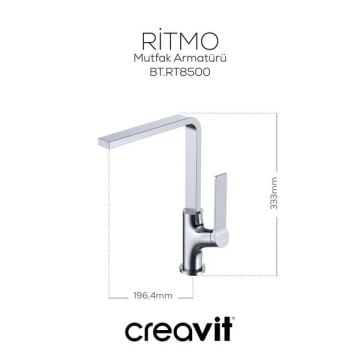 Creavit RT8500 Ondeo Mutfak Bataryası - Krom
