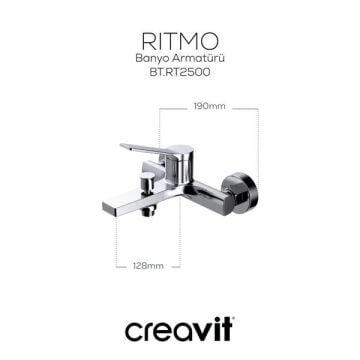 Creavit RT2500 Ritmo Banyo Bataryası - Krom