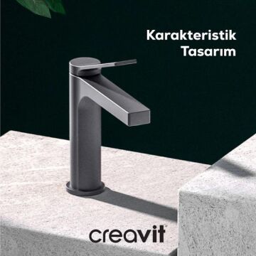 Creavit RT1500GR Ritmo Lavabo Bataryası - Metalik Gri
