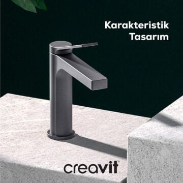 Creavit RT1500GR Ondeo Lavabo Bataryası - Metalik Gri