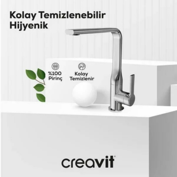 Creavit NU8500 Nuovo Mutfak Bataryası - Krom