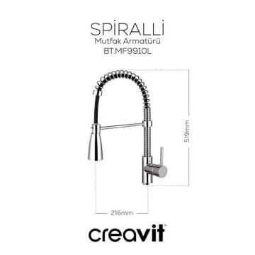 Creavit MF9910L Spiralli Mutfak Bataryası