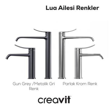 Creavit LU1500 Lua Lavabo Bataryası - Krom