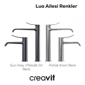 Creavit LU1500 Lua Lavabo Bataryası - Krom