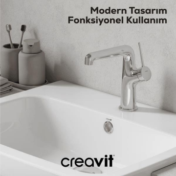 Creavit FL1500 Flow Lavabo Bataryası Krom