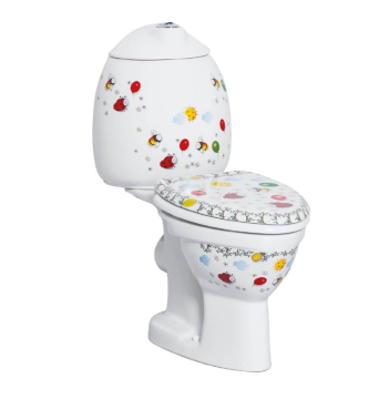 Creavit Desenli Çocuk Klozet Seti Arkadan Çıkışlı