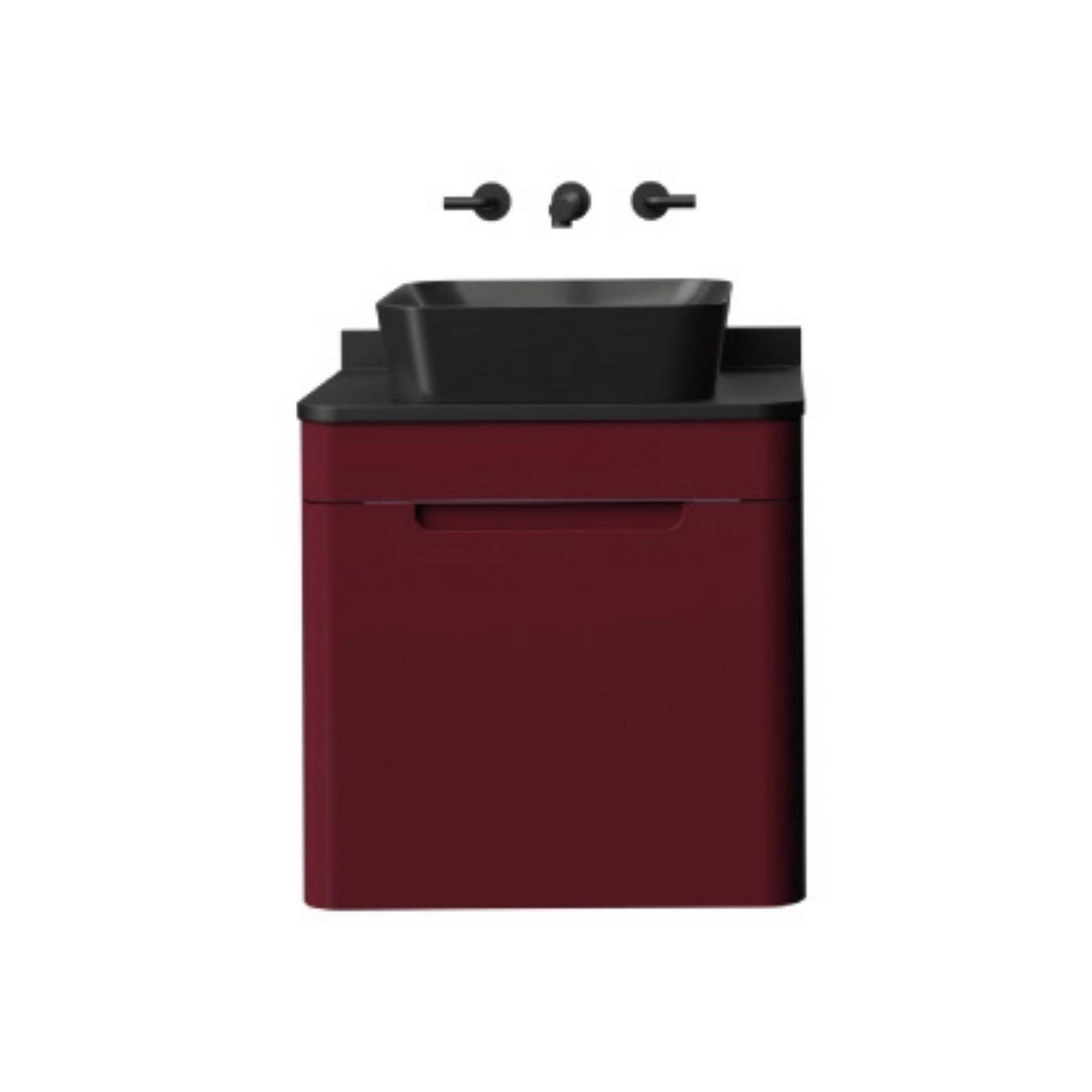 Creavit Colorit Lavabo Dolabı 60cm Berry Kapaklı