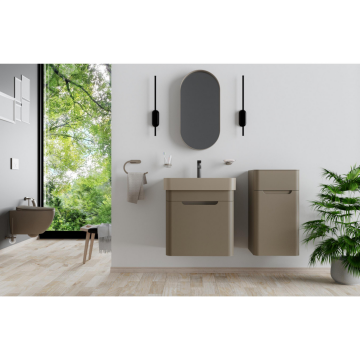 Creavit Colorit Lavabo Dolabı 60cm Cappuccino Kapaklı